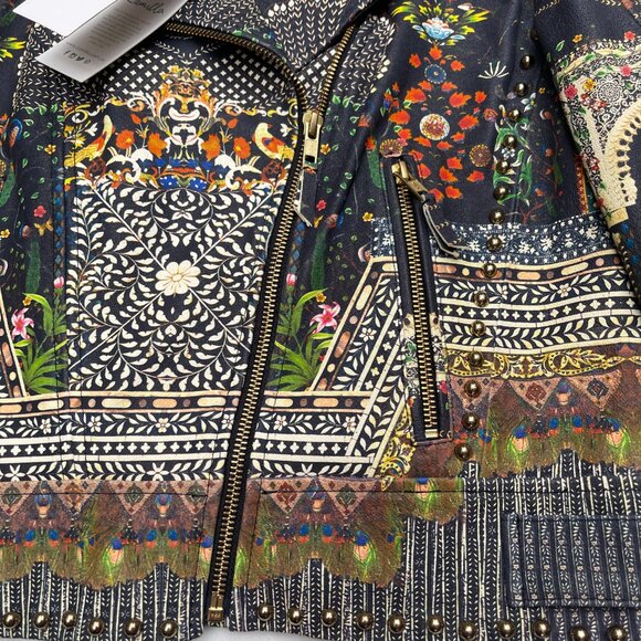 NWT Camilla Studded Leather Biker Jacket Behind Closed Doors S - Picture 10 of 14